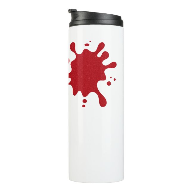 Custom Red Splash Thermal Tumbler 16 oz (Rotated Right)