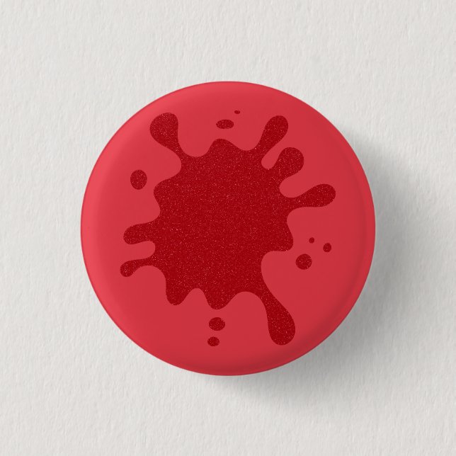 Custom Red Splatter Button – Editable Design (Front)