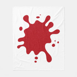 Custom Red Splatter Fleece Blanket