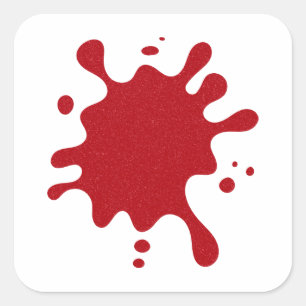 Custom Red Splatter Stickers – Editable Design