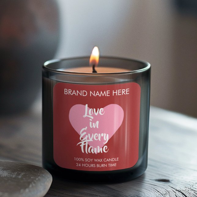Custom Red Valentine's Day Candle Labels  (Creator Uploaded)