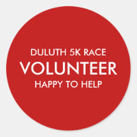 Custom Red Volunteer