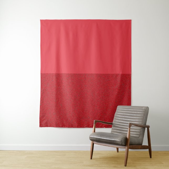 Custom Red Wall Tapestry – Bottom Half Texture (In Situ)