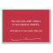 Custom Red Wedding Accommodation Cards Heart