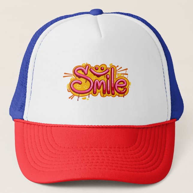 Custom Red White Blue Trucker Hat (Front)