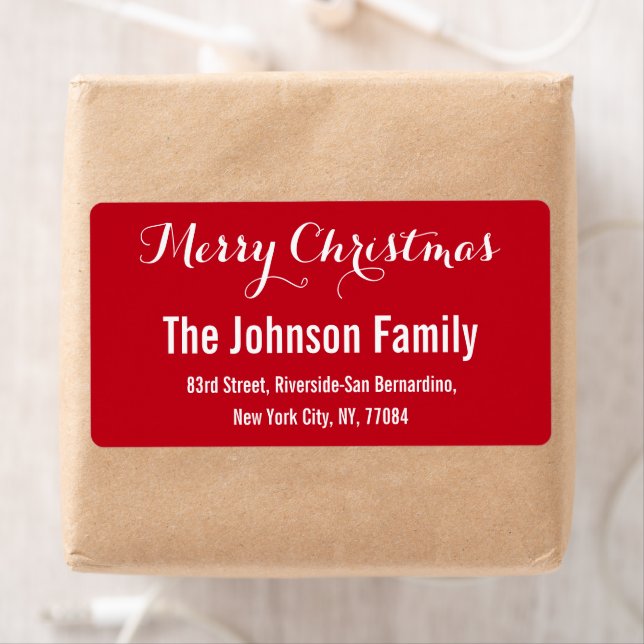 Custom Red White Elegant Christmas Retourner l'adr (En situation)