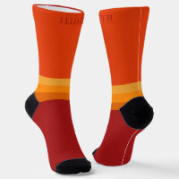 Custom Red Yellow Orange Maroon Colour Block