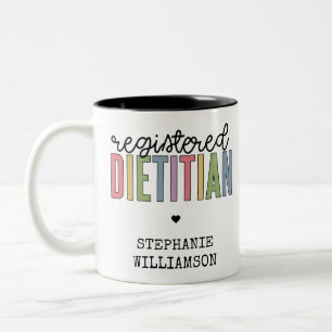 Custom Registered Dietician Multicolored RD Two-Tone Coffee Mug