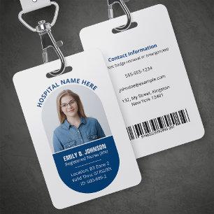 Custom Registered Nurse RN Photo Logo Badge