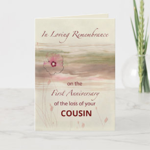 Custom Relation Remembrance 1st Anniversary  Card