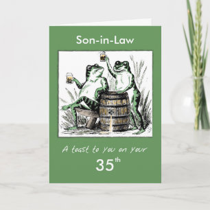 Custom Relationship, Age, Son-in-Law 35th Birthday Card