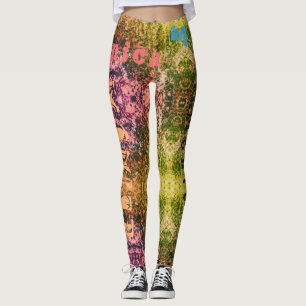 Custom Repeating Name Nature Leggings