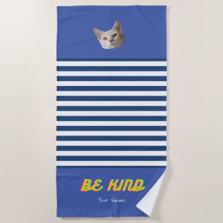 Custom Replace your Cat Photo Beach Towel