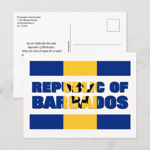 Custom REPUBLIC OF BARBADOS Holiday Postcard