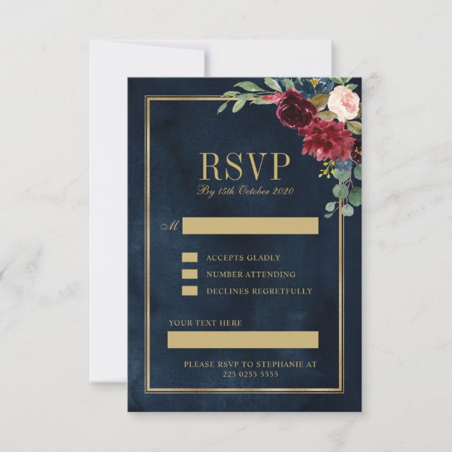 custom request RSVP card (Front)