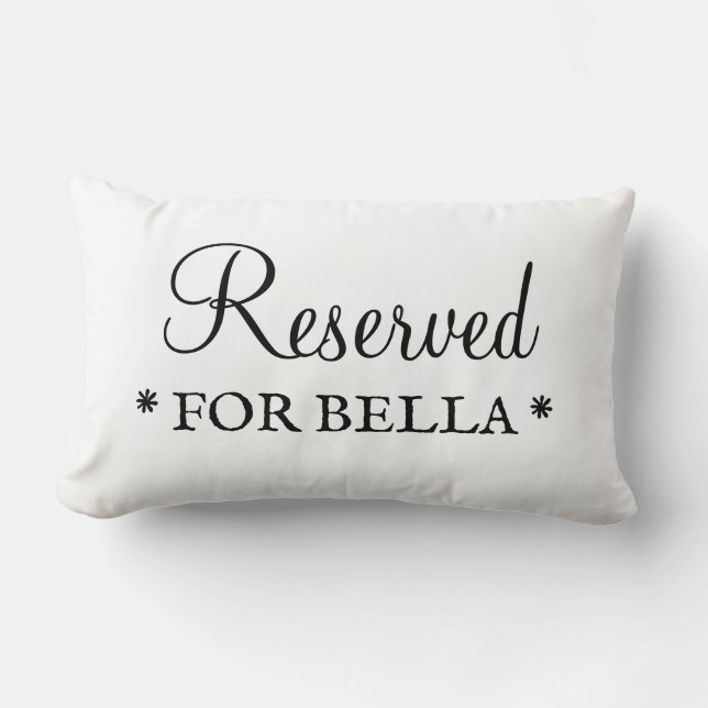 Custom Reserved for the cat add your pet's name Lumbar Pillow (Front)