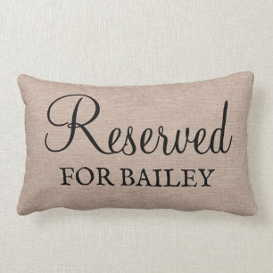 Custom Reserved for the Dog personalized funny  Lu Lumbar Pillow