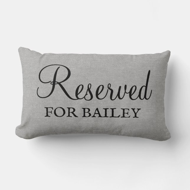 Custom Reserved for the Dog personalized funny  Lumbar Pillow (Front)