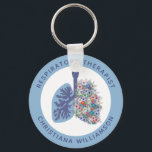 Custom Respiratory Therapist Floral Lungs Gift Keychain<br><div class="desc">Custom Respiratory Therapist Floral Lungs Personalized Respiratory Care Gifts!</div>