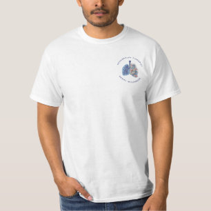 Custom Respiratory Therapist Floral Lungs Gift T-Shirt