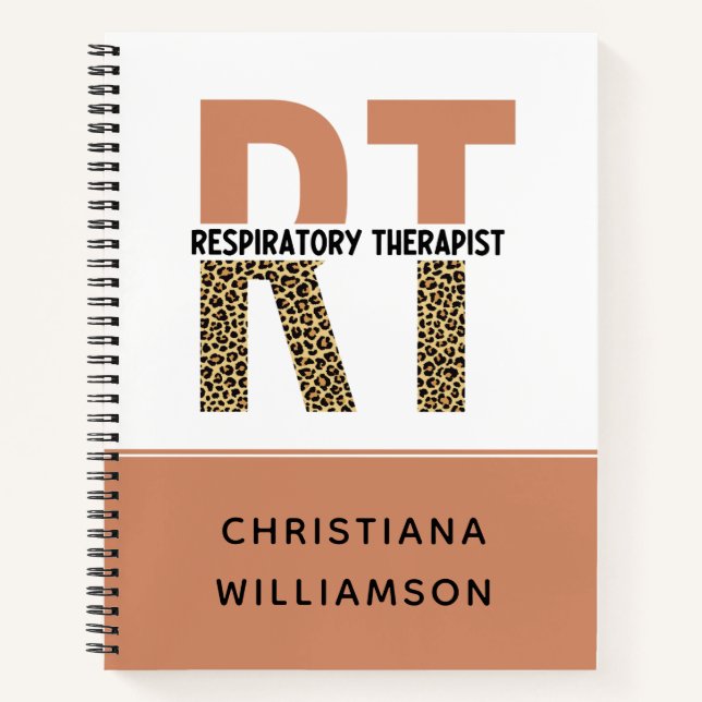 Custom Respiratory Therapist RT Gift Notebook (Front)