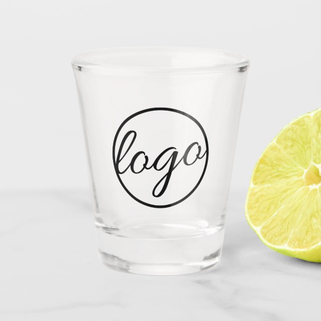 Custom Restaurant Business Bar Logo Shot Glass (Front)