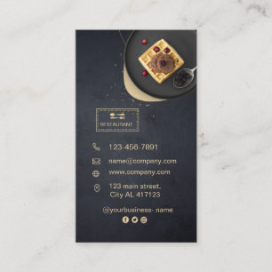 Custom restaurant card   Black modern photo 