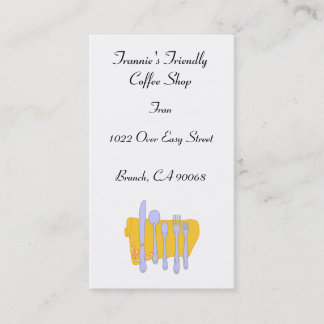 Custom Restaurant Dinnerware Business Card Templat