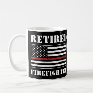 Custom Retired Firefighter Thin Red Line Gifts Coffee Mug