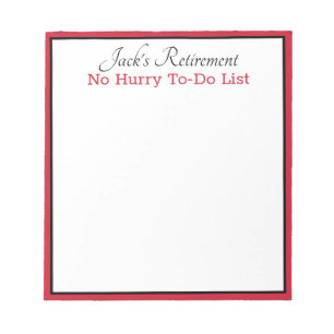 Custom Retiree's humourous note pad