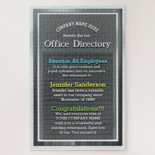 Custom Retirement Gift Jigsaw Puzzle