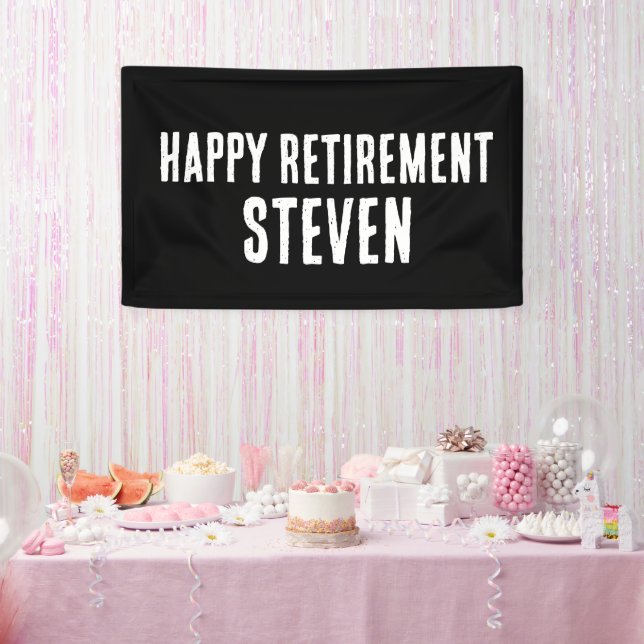 CUSTOM RETIREMENT PARTY BANNER BANNERS (Party)