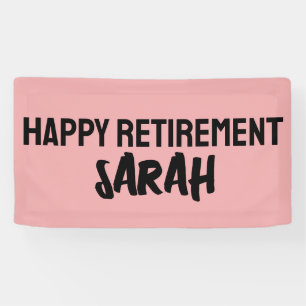 CUSTOM RETIREMENT PINK PARTY BANNER