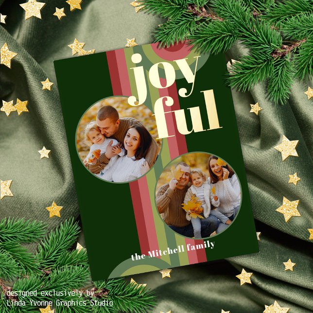 Custom Retro Abstract Waves Art Pattern Real Gold Foil Holiday Postcard (Creator Uploaded)