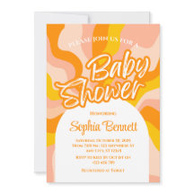 Custom Retro Baby Shower Invitation