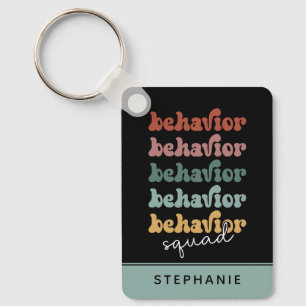 Custom Retro Behavior Squad Behavioral Therapist Keychain