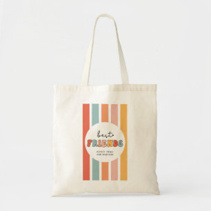 Custom Retro Best Friends BFFs Cute Besties Gifts Tote Bag