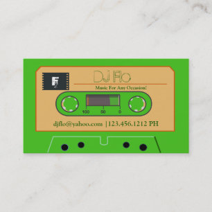 Custom Retro Cassette Tape DJ Business Cards