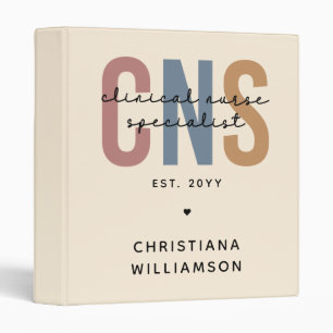 Custom Retro CNS Clinical Nurse Specialist Binder