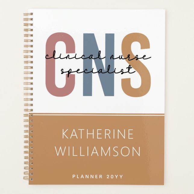 Custom Retro CNS Clinical Nurse Specialist Planner (Front)