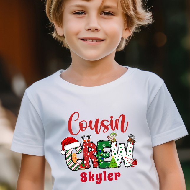 Custom Retro Cousin Crew Christmas T-Shirt (Creator Uploaded)