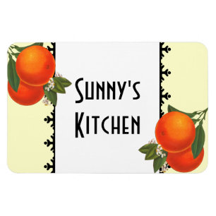 Custom Retro Crate Art Oranges Magnet
