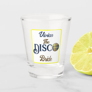Custom Retro Disco Bachelorette Party Disco Bride Shot Glass