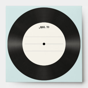 Custom Retro Faux Vinyl Record Music  Envelope