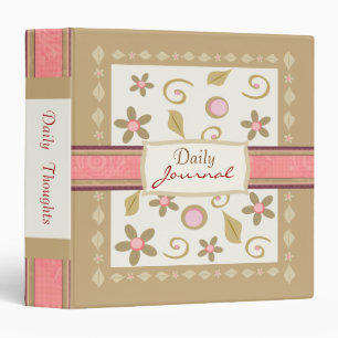 Custom Retro Flowers & Swirls Binder