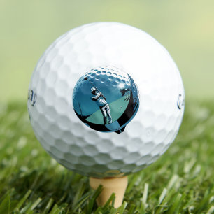 Custom Retro Golfer Logo Graphic Personalized Golf Balls