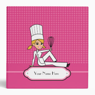 Custom Retro Illustrated Recipe Binder