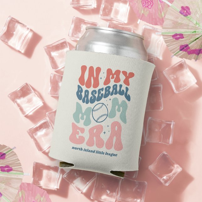 Custom Retro "In My Baseball Mom Era" Can Cooler (Creator Uploaded)