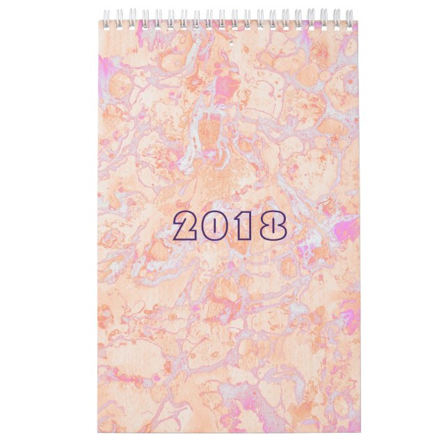 Custom Retro Marble Art  Calendar (Cover)