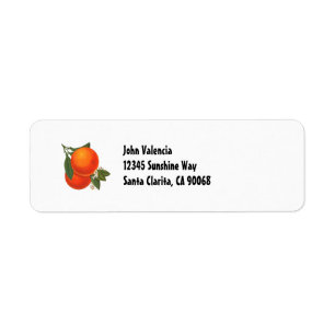 Custom Retro Oranges Address Label